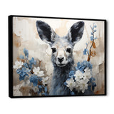 Graceful Floral Kangaroo - Kangaroo Living Room Wall Art