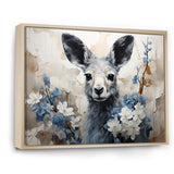 Graceful Floral Kangaroo - Kangaroo Living Room Wall Art