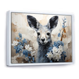 Graceful Floral Kangaroo - Kangaroo Living Room Wall Art