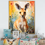 Colorful Kangaroo Mosaic Majesty - Kangaroo Canvas Wall Art