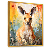 Colorful Kangaroo Mosaic Majesty - Kangaroo Canvas Wall Art