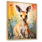 Colorful Kangaroo Mosaic Majesty - Kangaroo Canvas Wall Art