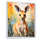 Colorful Kangaroo Mosaic Majesty - Kangaroo Canvas Wall Art