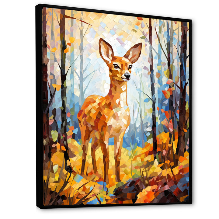 Deer Mosaic Forest Wildlife - Deer Wall Decor