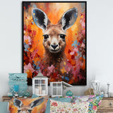 Popart Kangaroo Portrait - Kangaroo Wall Decor