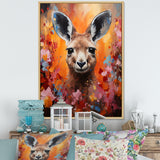 Popart Kangaroo Portrait - Kangaroo Wall Decor