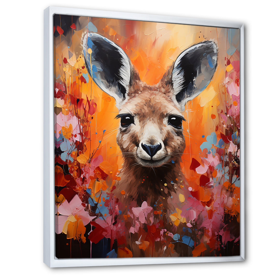 Popart Kangaroo Portrait - Kangaroo Wall Decor