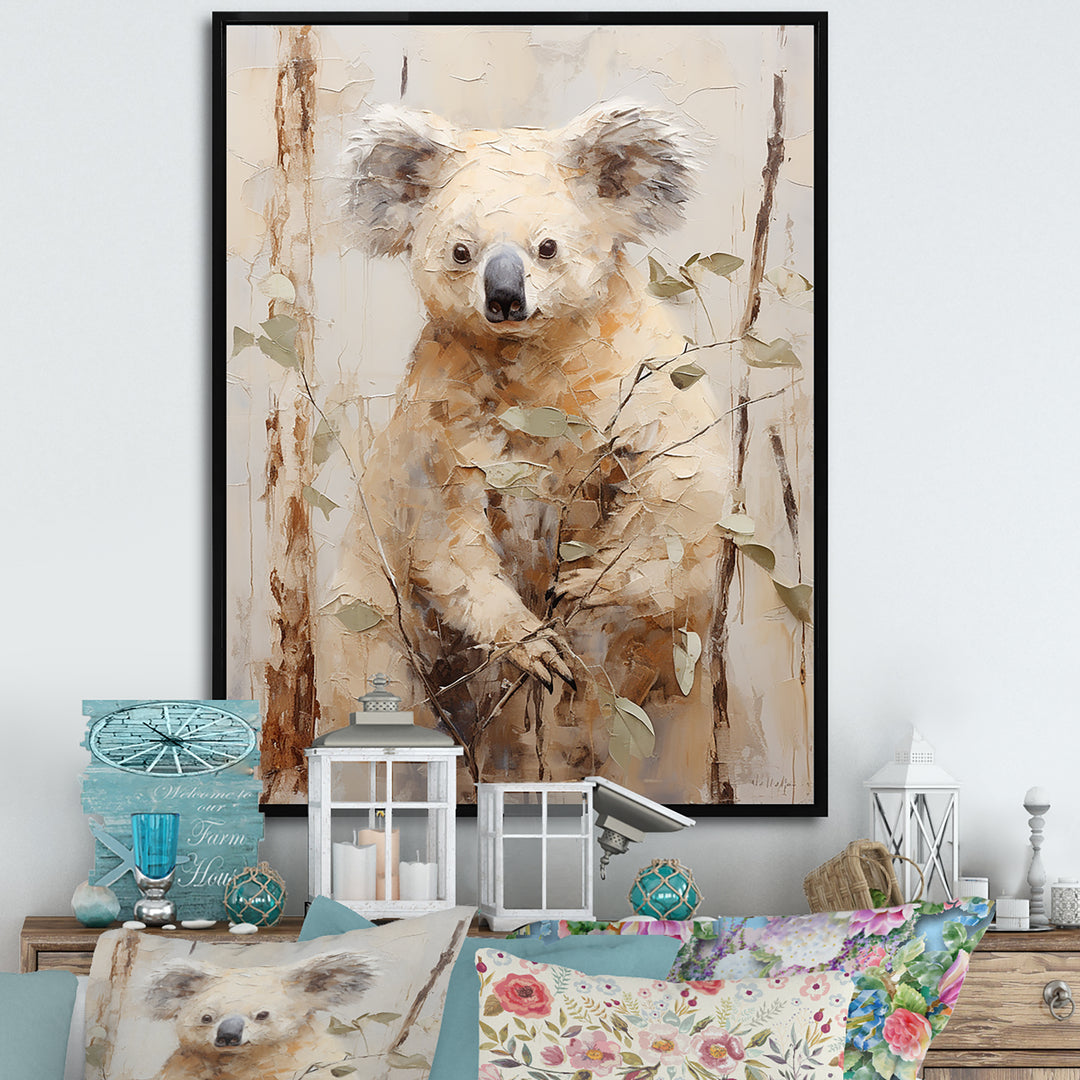 Cuddly Koala Climbing - Koala Wall Art Prints