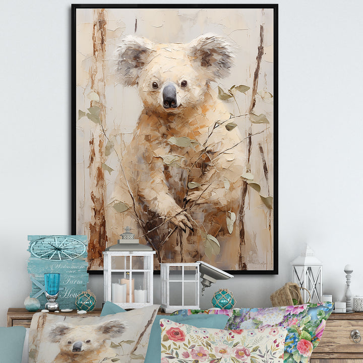 Cuddly Koala Climbing - Koala Wall Art Prints