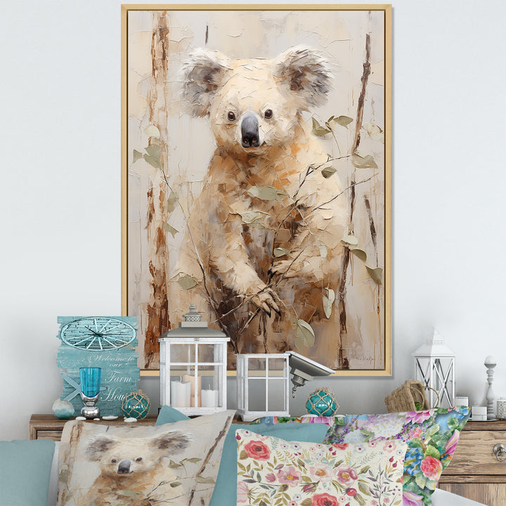 Cuddly Koala Climbing - Koala Wall Art Prints