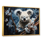 Cuddly Climbing Koala - Gray Koala Wall Art