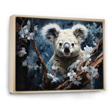 Cuddly Climbing Koala - Gray Koala Wall Art