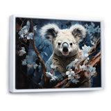 Cuddly Climbing Koala - Gray Koala Wall Art