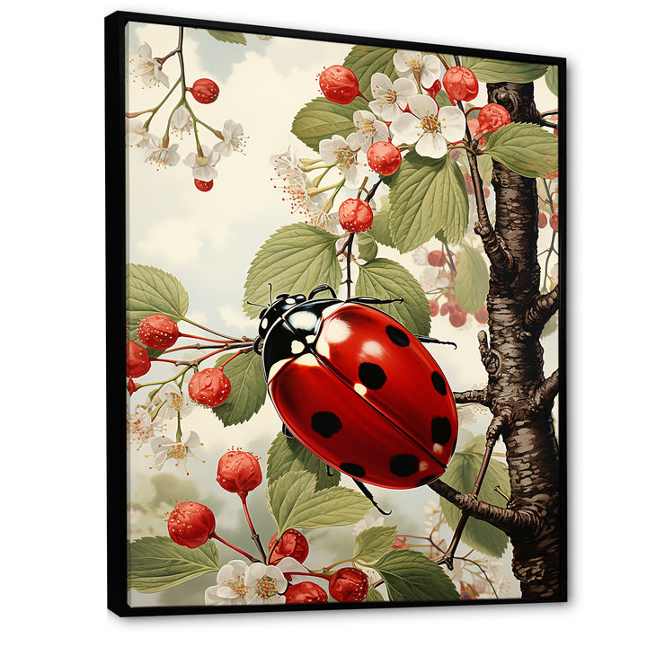 Cherry Lively Ladybug - Ladybug Home Decor Art