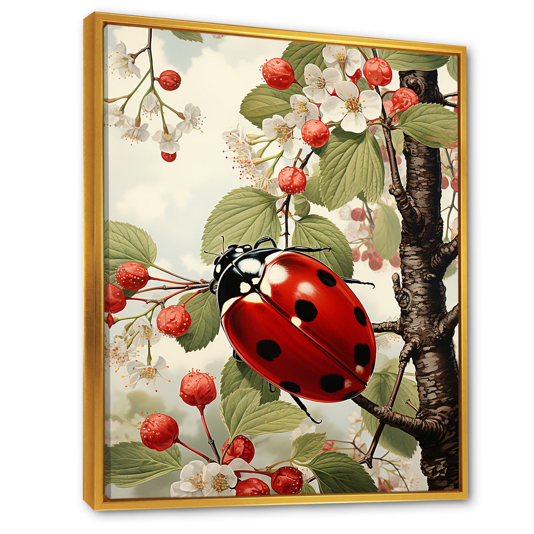 Cherry Lively Ladybug - Ladybug Home Decor Art