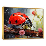 Curious Ladybug Crimson Serenity - Ladybug Bedroom Wall Art