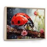 Curious Ladybug Crimson Serenity - Ladybug Bedroom Wall Art