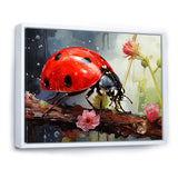 Curious Ladybug Crimson Serenity - Ladybug Bedroom Wall Art