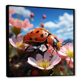 Crimson Ladybug Flower Wanderers - Ladybug Wall Decor