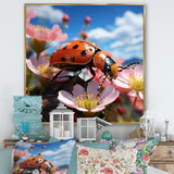 Crimson Ladybug Flower Wanderers - Ladybug Wall Decor