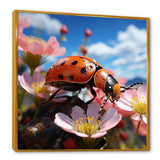 Crimson Ladybug Flower Wanderers - Ladybug Wall Decor
