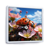 Crimson Ladybug Flower Wanderers - Ladybug Wall Decor