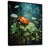 Ladybug S Blooming Emerald Garden - Red Ladybug Wall Art