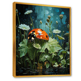 Ladybug S Blooming Emerald Garden - Red Ladybug Wall Art