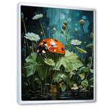 Ladybug S Blooming Emerald Garden - Red Ladybug Wall Art
