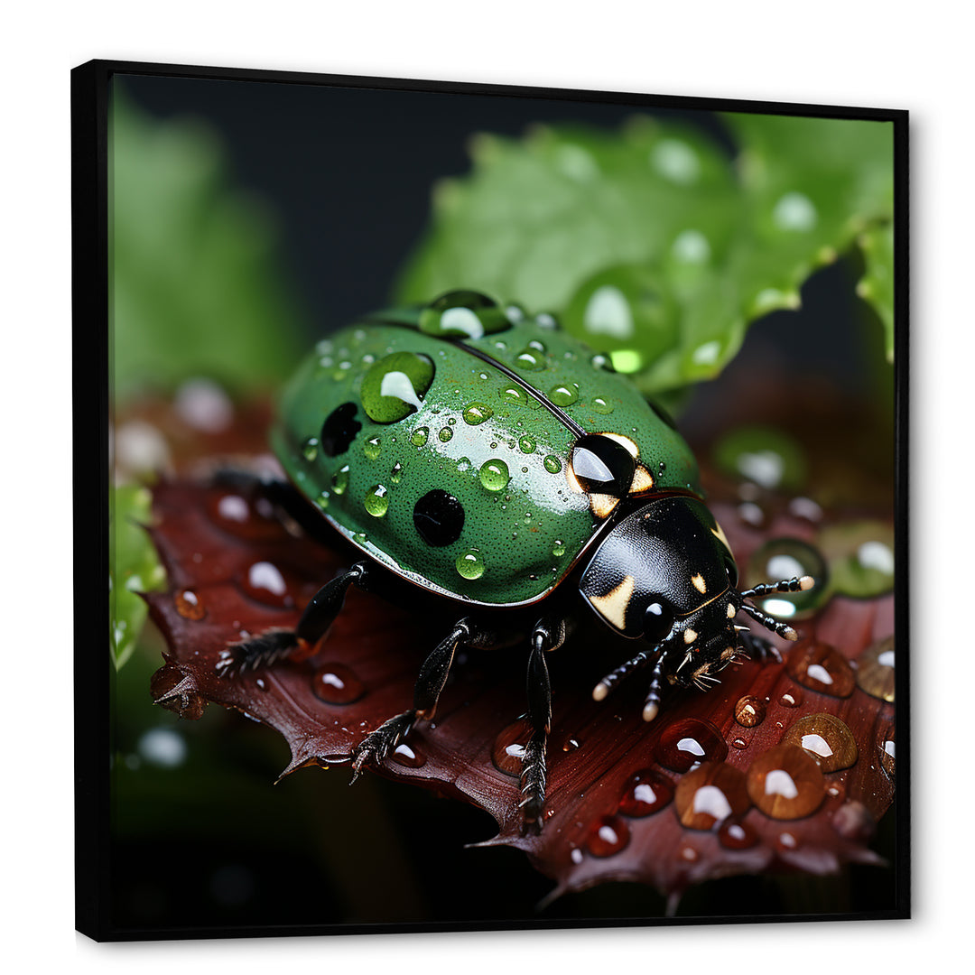 Enchanted Ladybug Forest - Ladybug Framed Canvas Art