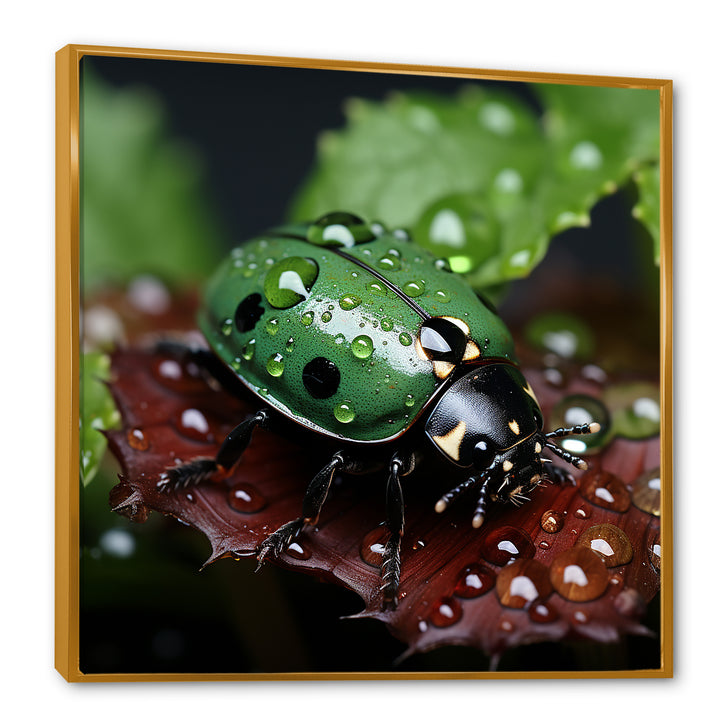 Enchanted Ladybug Forest - Ladybug Framed Canvas Art