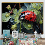 Rainy Ladybugs Lullaby - Ladybug Home Decor Art