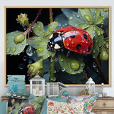 Rainy Ladybugs Lullaby - Ladybug Home Decor Art