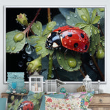 Rainy Ladybugs Lullaby - Ladybug Home Decor Art