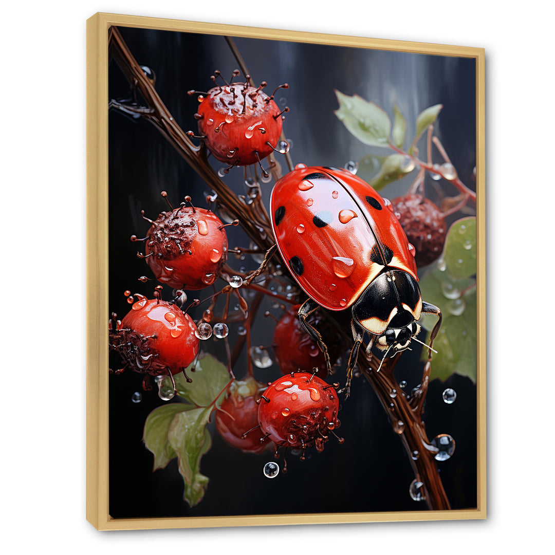Ethereal Lady Bug Encounter - Ladybug Bedroom Wall Art