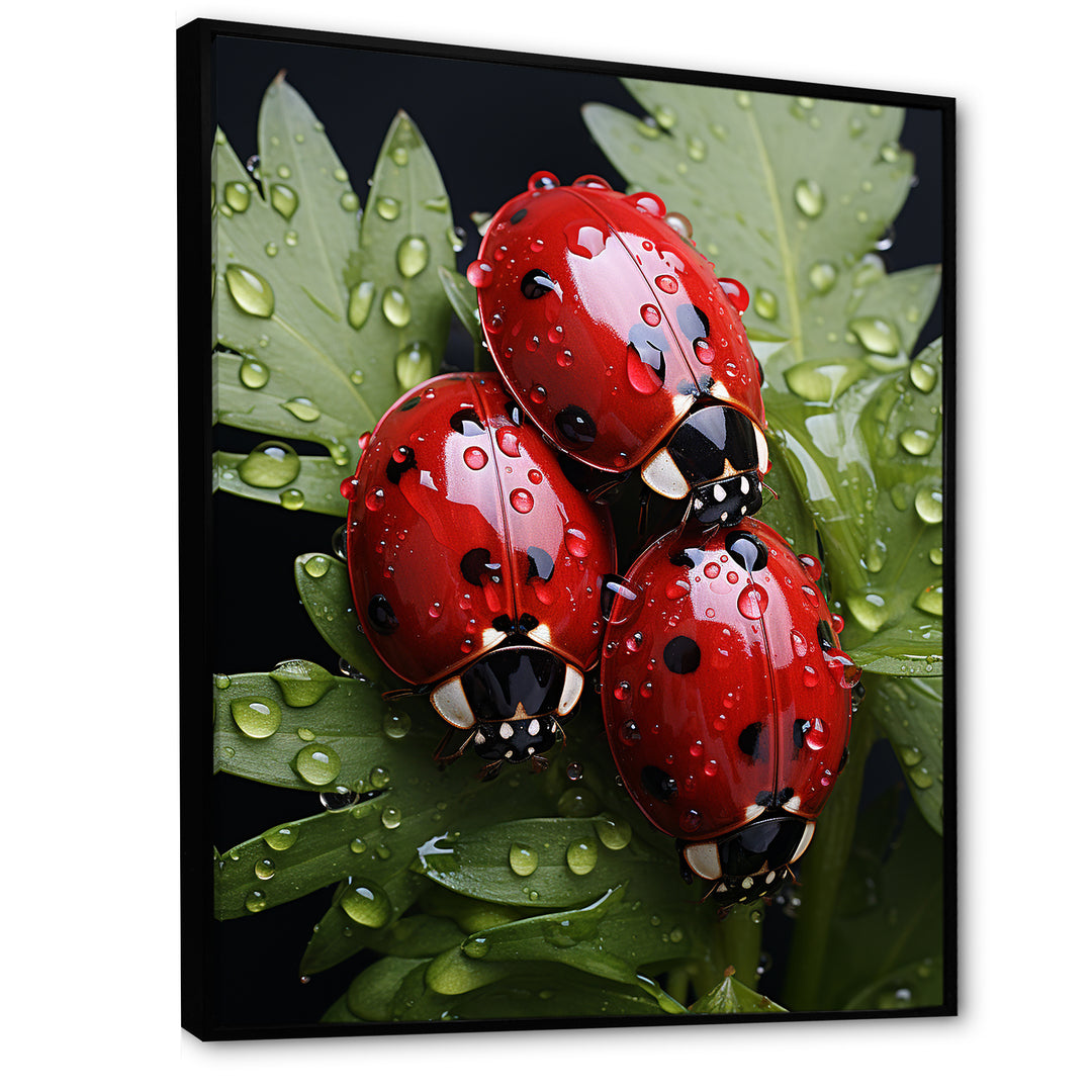 Tiny Ladybug Garden Guardians - Ladybug Canvas Wall Art