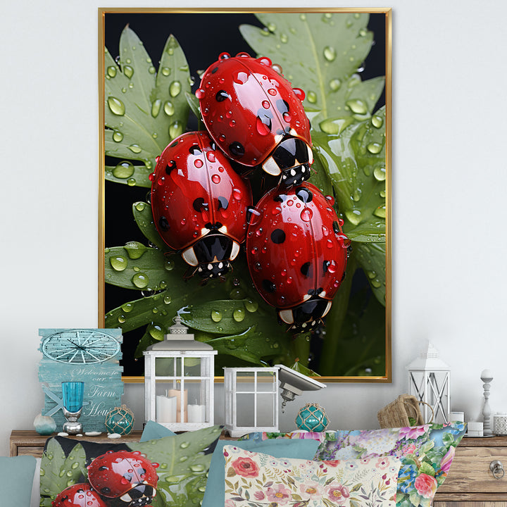 Tiny Ladybug Garden Guardians - Ladybug Canvas Wall Art