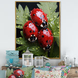 Tiny Ladybug Garden Guardians - Ladybug Canvas Wall Art