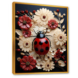 Curious Paper Mache Ladybug Garden - Ladybug Wall Decor