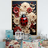 Curious Paper Mache Ladybug Garden - Ladybug Wall Decor