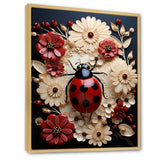 Curious Paper Mache Ladybug Garden - Ladybug Wall Decor
