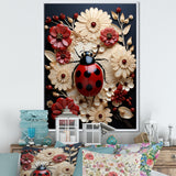 Curious Paper Mache Ladybug Garden - Ladybug Wall Decor