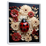 Curious Paper Mache Ladybug Garden - Ladybug Wall Decor