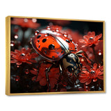 Red Floral Ladybug Metamorphosis - Ladybug Wall Art Prints