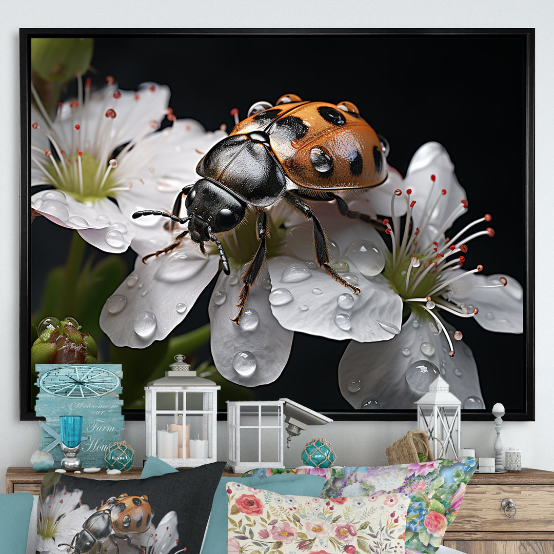 Nature S Mystery Blooming Ladybug - Ladybug Wall Art Prints