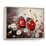 Polka Dot Lady Bug Floral Serenade - Red Ladybug Wall Art