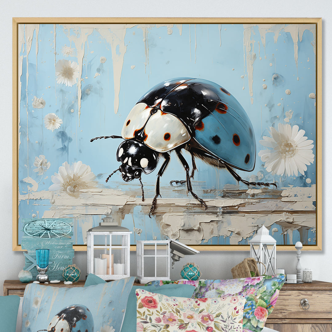 Garden Serenity Ladybug - Ladybug Canvas Wall Art