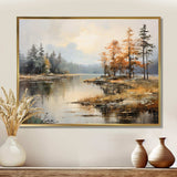 Lakeside Fall Foliage Serenity II - Landscapes Canvas Wall Art