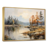 Lakeside Fall Foliage Serenity II - Landscapes Canvas Wall Art