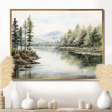 Scandinavian Lake Tranquility - Landscapes Canvas Wall Art